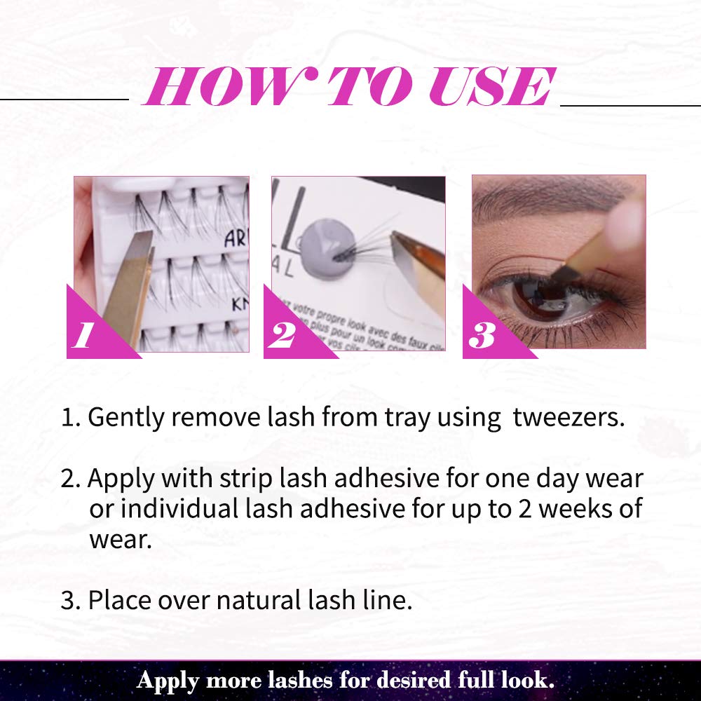 Ardell Double Up Individual Lashes – Customizable DIY Lash Clusters, 4 Pack