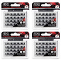Ardell Triple Individual Lashes - Long Black, Knot-Free, 4-Pack