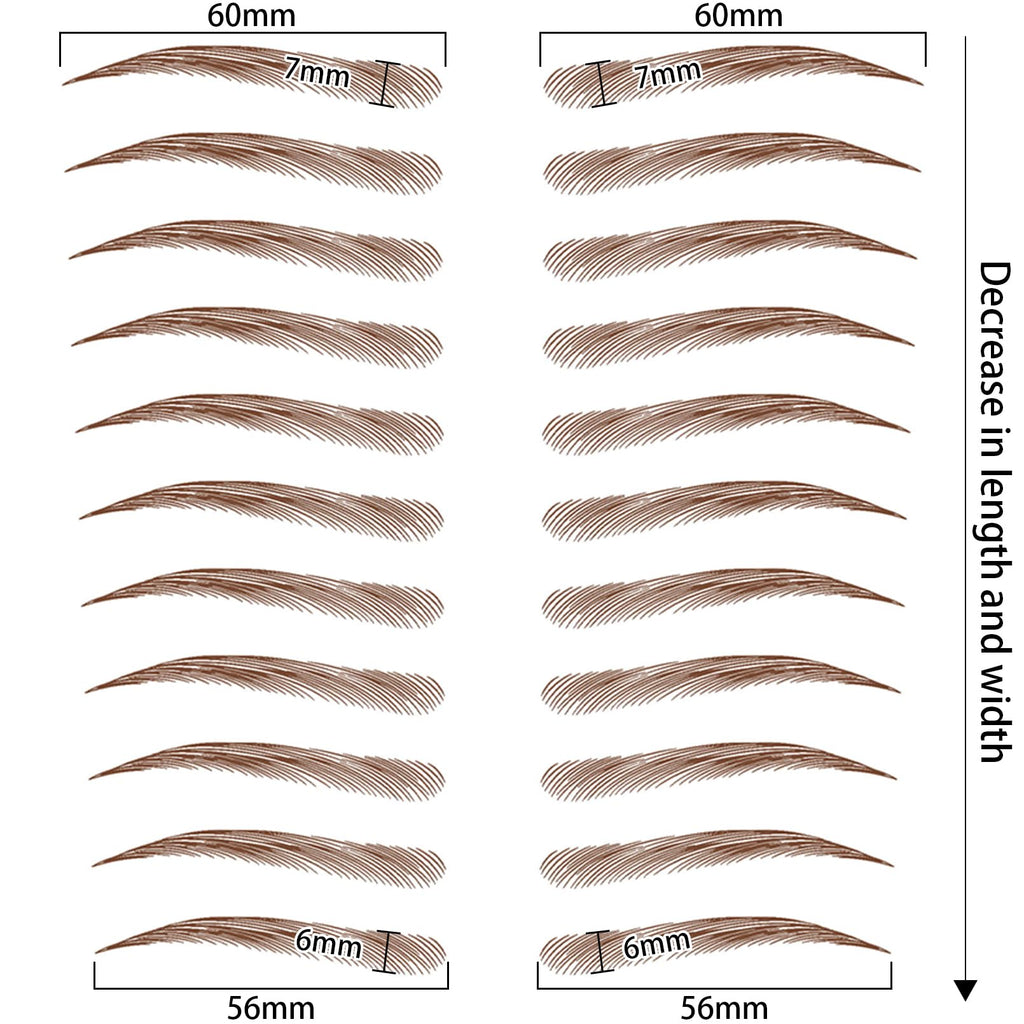 Aresvns Tattoo Eyebrow 66 Pairs — 4D Hair-Like, Waterproof, Lasts 3-5 Days