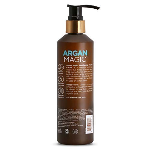 Argan Magic Nourishing Hair Cream – Hydrates, Shine & Frizz Control (2-Pack, Made in USA)