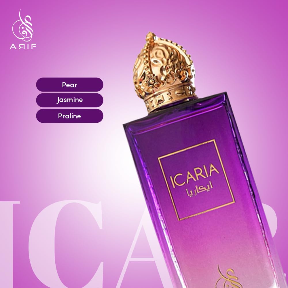 ARIF Icaria Perfumes – Fruity Floral EDP for Women, Pear & Jasmine, 3.4 oz