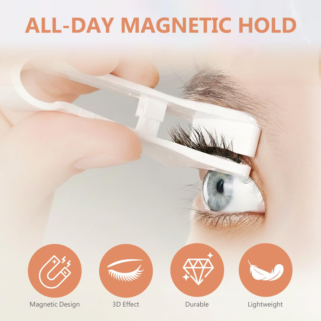 ARIOS Magnetic Eyelashes – Reusable 3D Magnetic Lash Kit with Applicator