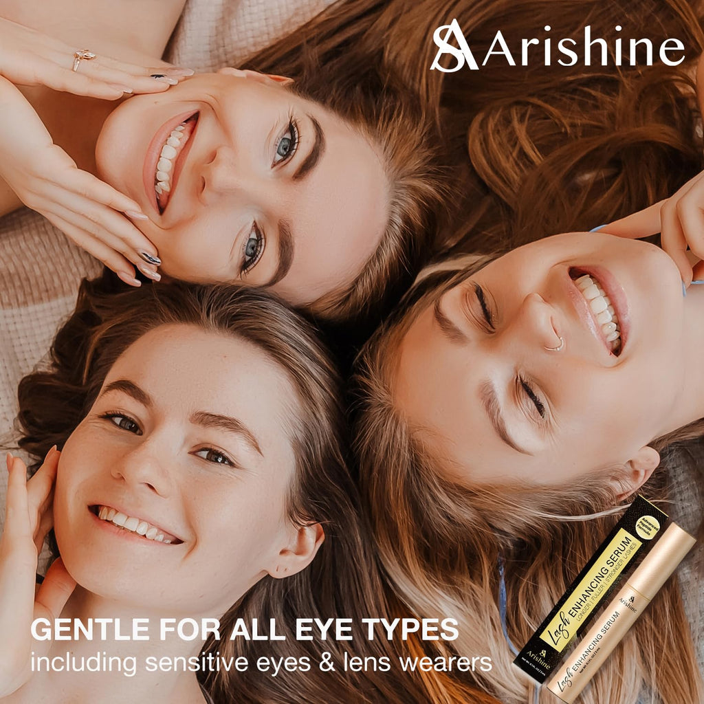 Arishine Eyelash Growth Serum – Lash & Brow Enhancer with Peptides, Ginseng & Amino Acids | 3 mL