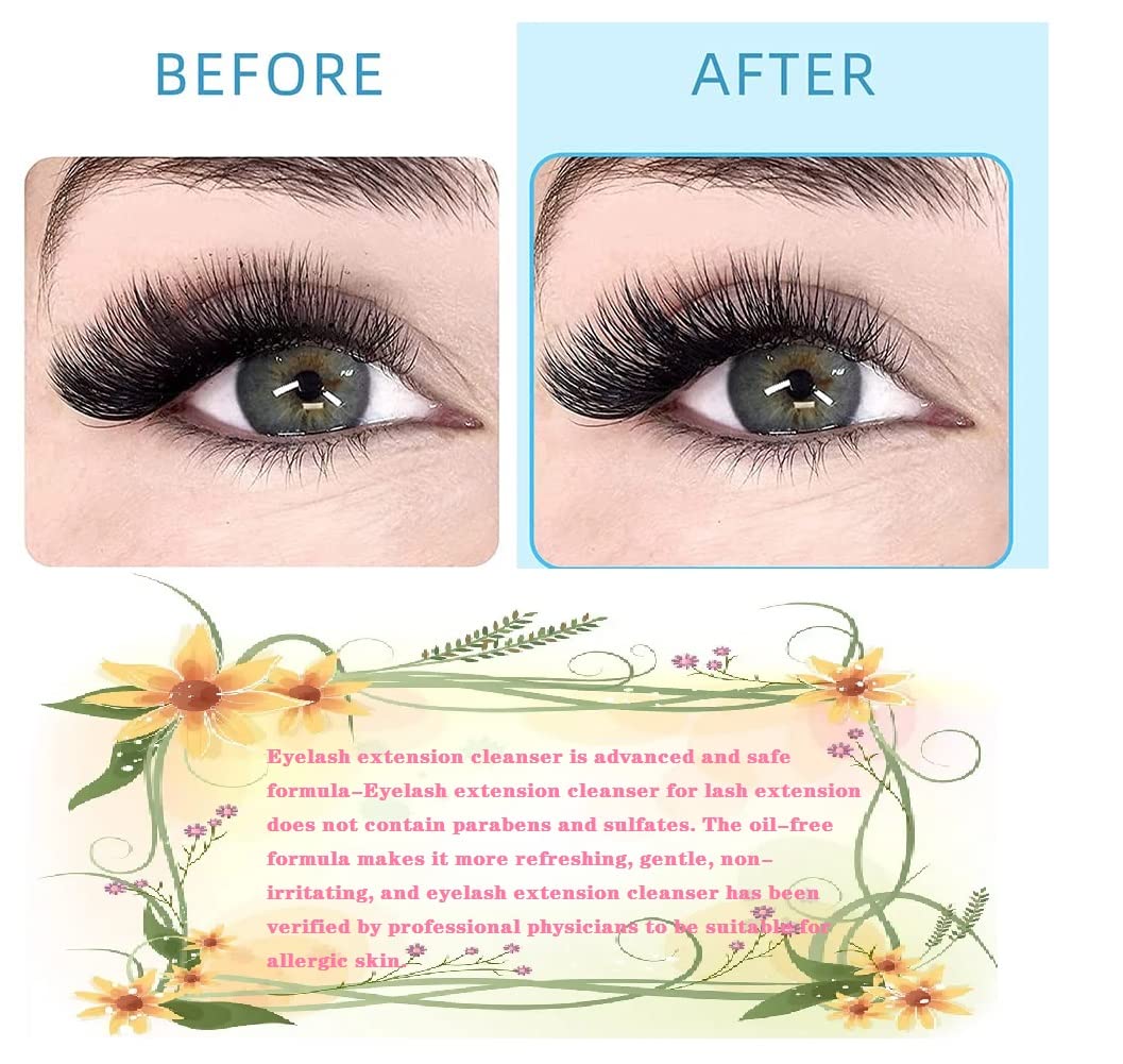 ARISON LASHES Eyelash Cleanser Concentrate 100ml – Lavender Foaming Lash Shampoo for Extensions