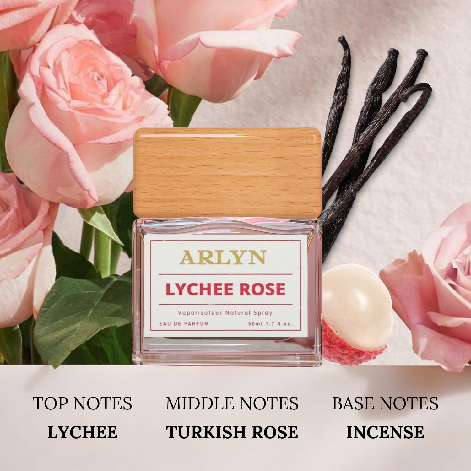 ARLYN Lychee Rose EDP – Inspired by Marly Delina, Long-Lasting Vegan Fragrance