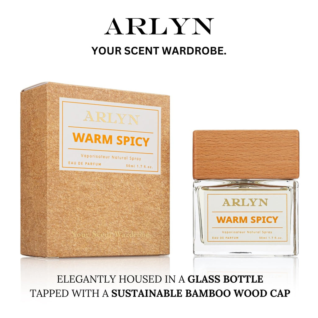 ARLYN Warm Spicy Eau de Parfum – Unisex, Vegan, Long-Lasting, Cognac Vanilla Cinnamon 50ml