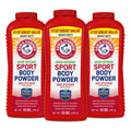 Arm & Hammer Sport Body Powder – Talc-Free, Aluminum-Free Odor Defense with Baking Soda (3 Pack)