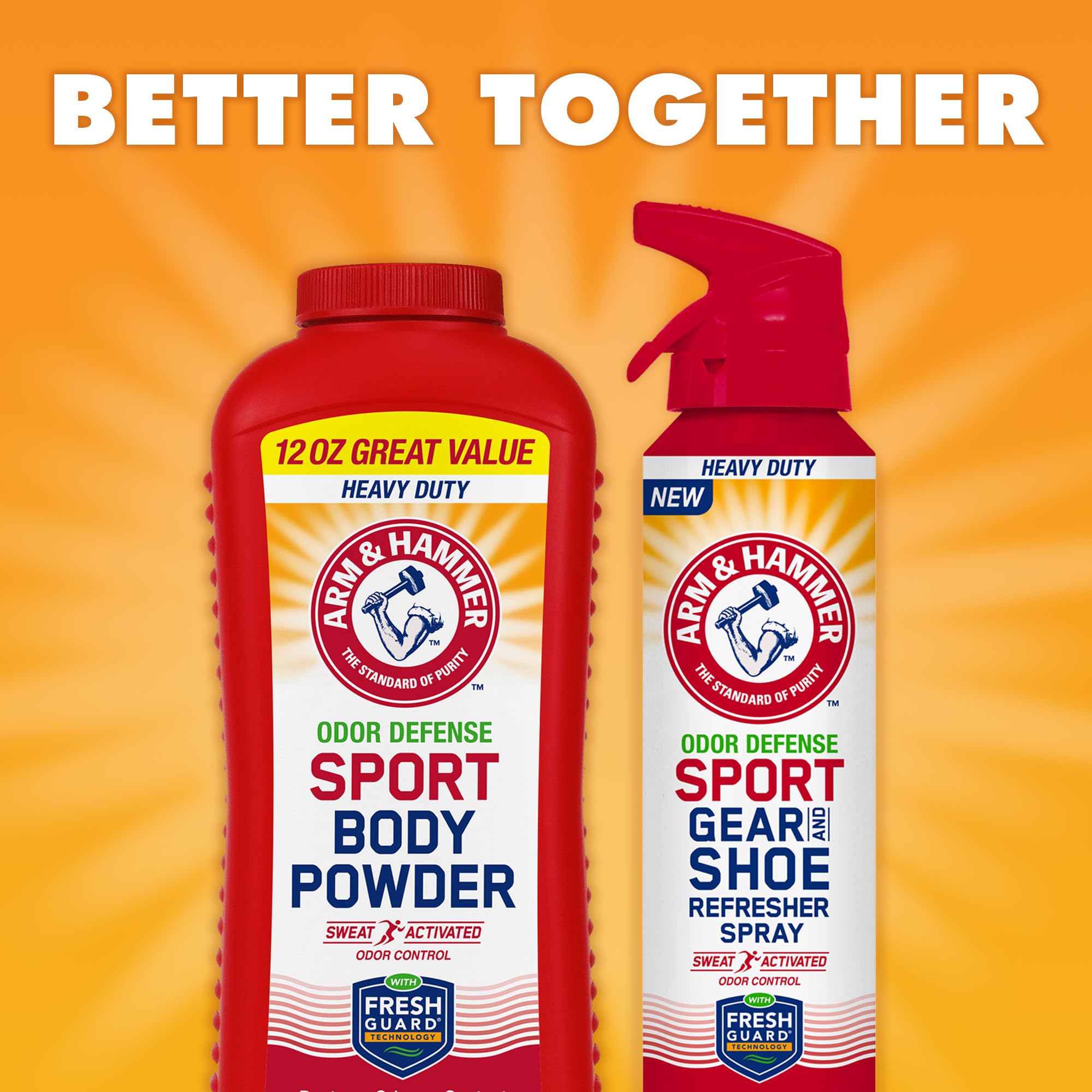 Arm & Hammer Sport Body Powder – Talc-Free, Aluminum-Free Odor Defense with Baking Soda (3 Pack)