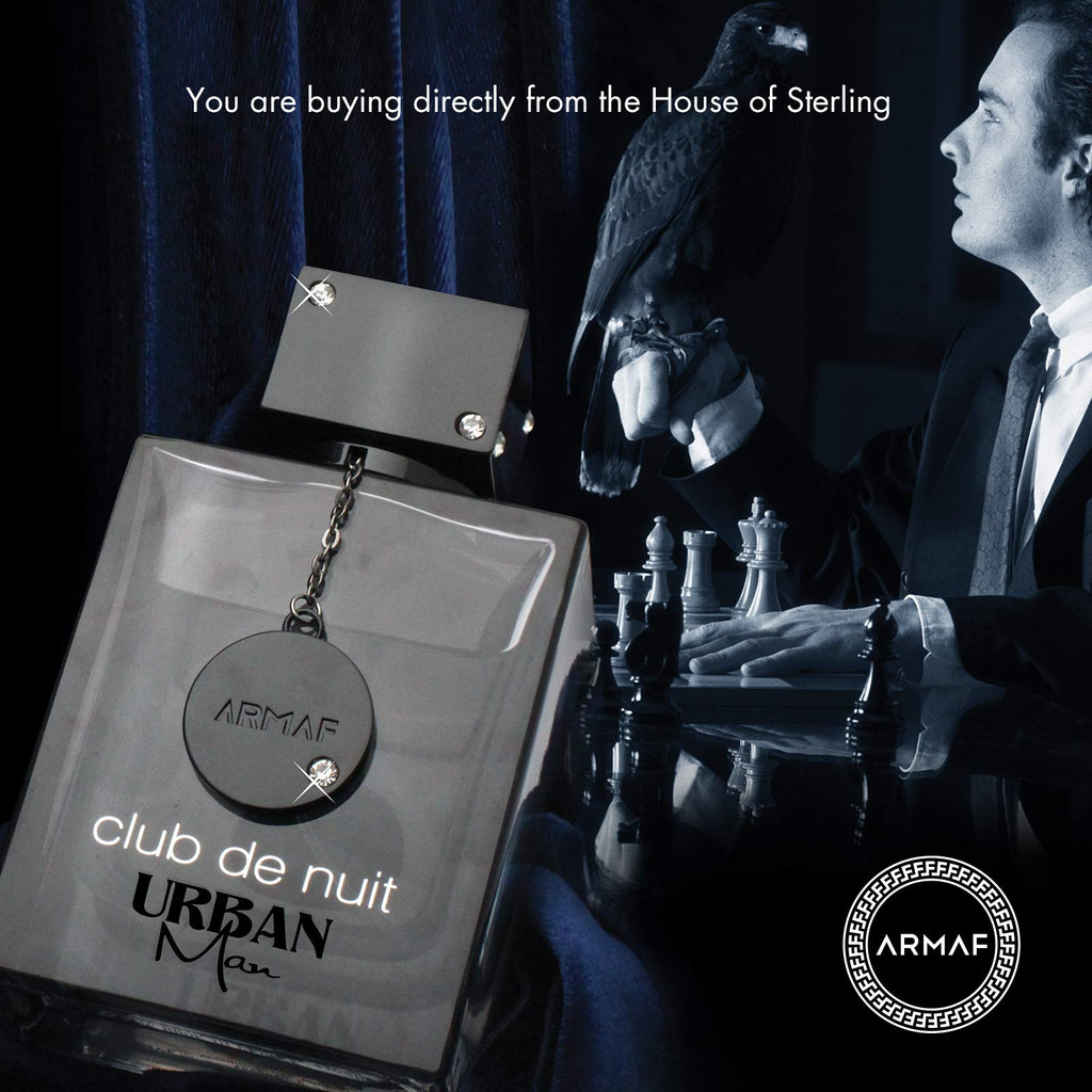 Armaf Club De Nuit Urban Man Eau de Parfum Spray – 3.6 oz | Woody Spicy Fragrance for Men
