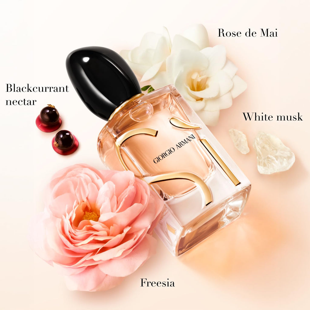 Armani Beauty Sì Eau de Parfum for Women – Modern Chypre with Blackcurrant Nectar | 3.3 Fl Oz