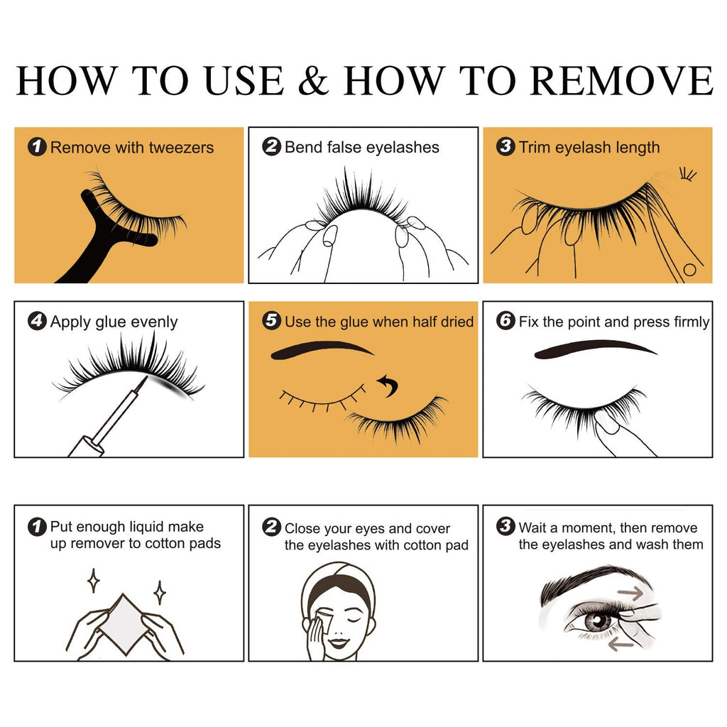 AROIC 30 Pairs False Eyelashes Kit – 3D 6D Wispy Lashes, 6 Styles, Reusable Handmade, Lightweight Natural Look