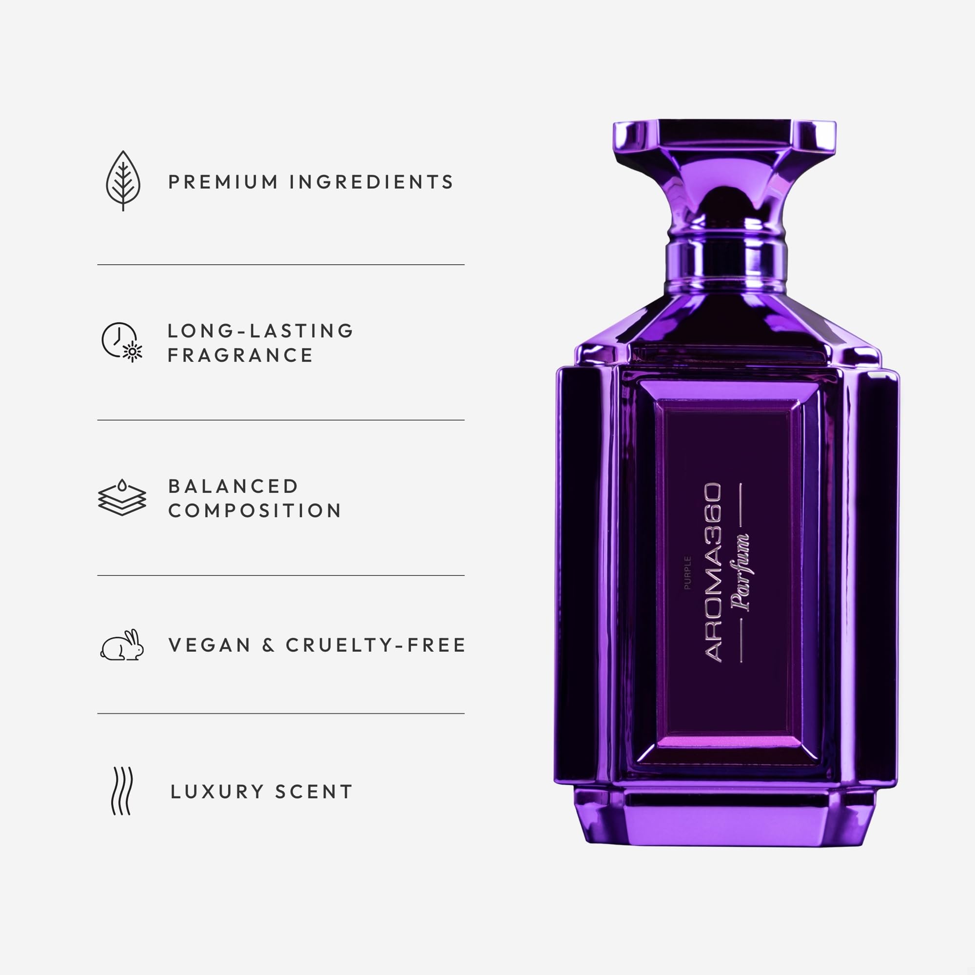 Aroma360 Women's Perfume - Luxurious Neroli, Peppercorn & Amber | Purple, 50 mL