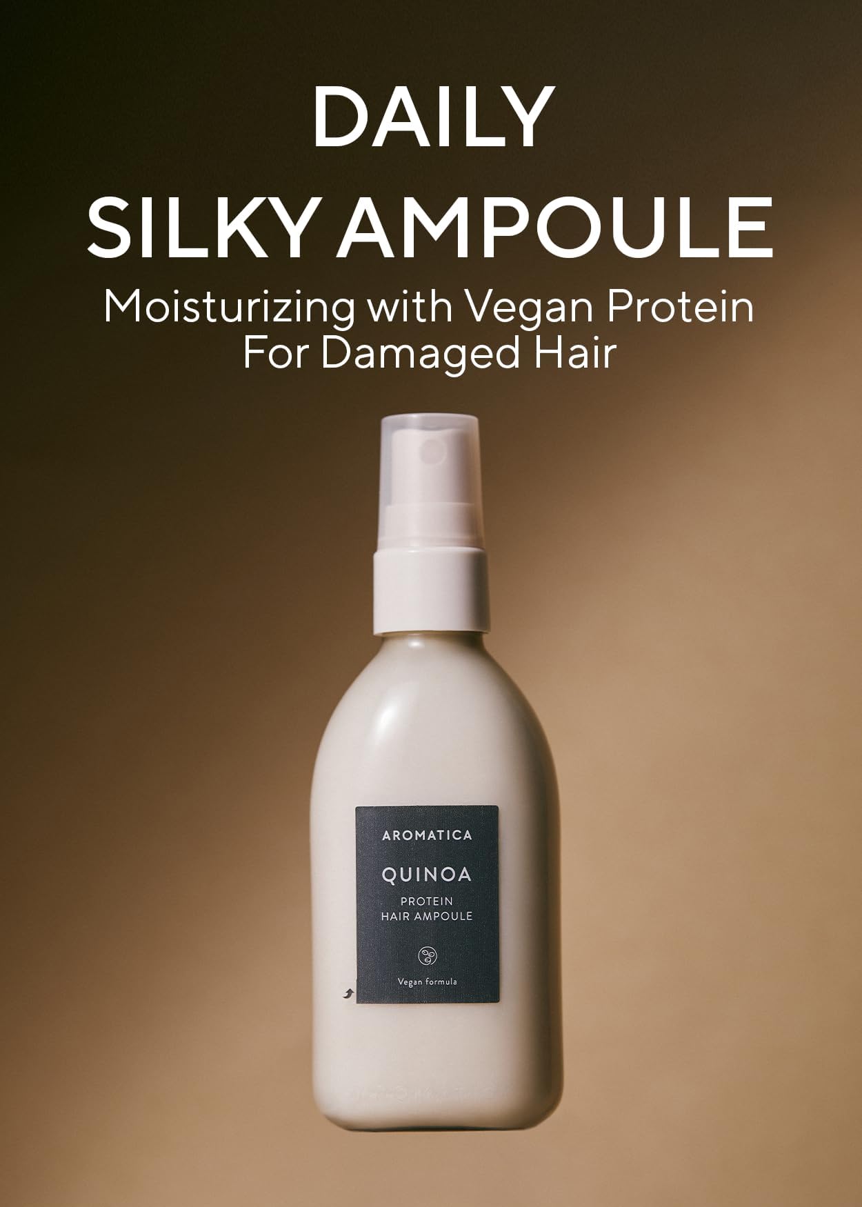 AROMATICA Quinoa Protein Hair Ampoule – Vegan, Silicone-Free Hair Serum