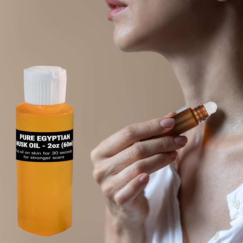 Aromazen Egyptian Musk Oil Roll-On — Unisex 10ml Amber Glass Fragrance