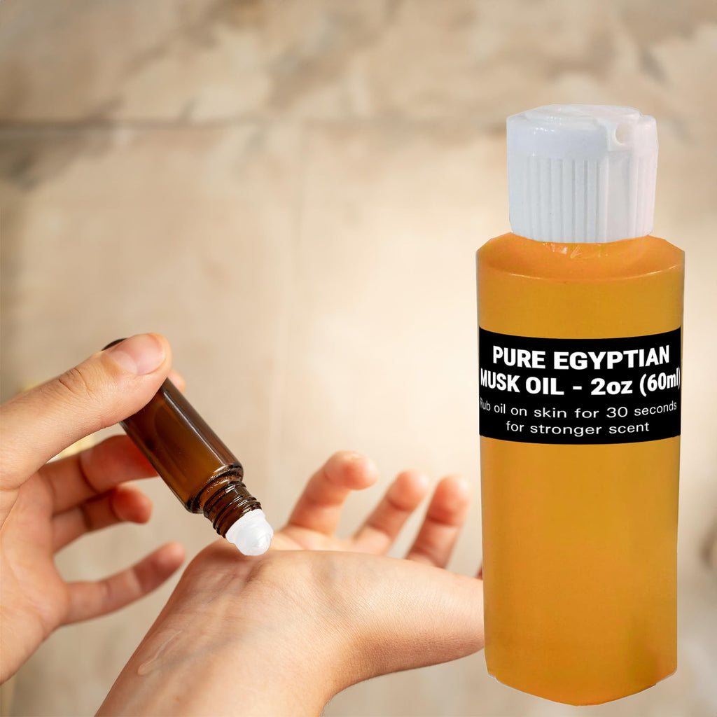 Aromazen Egyptian Musk Oil Roll-On — Unisex 10ml Amber Glass Fragrance