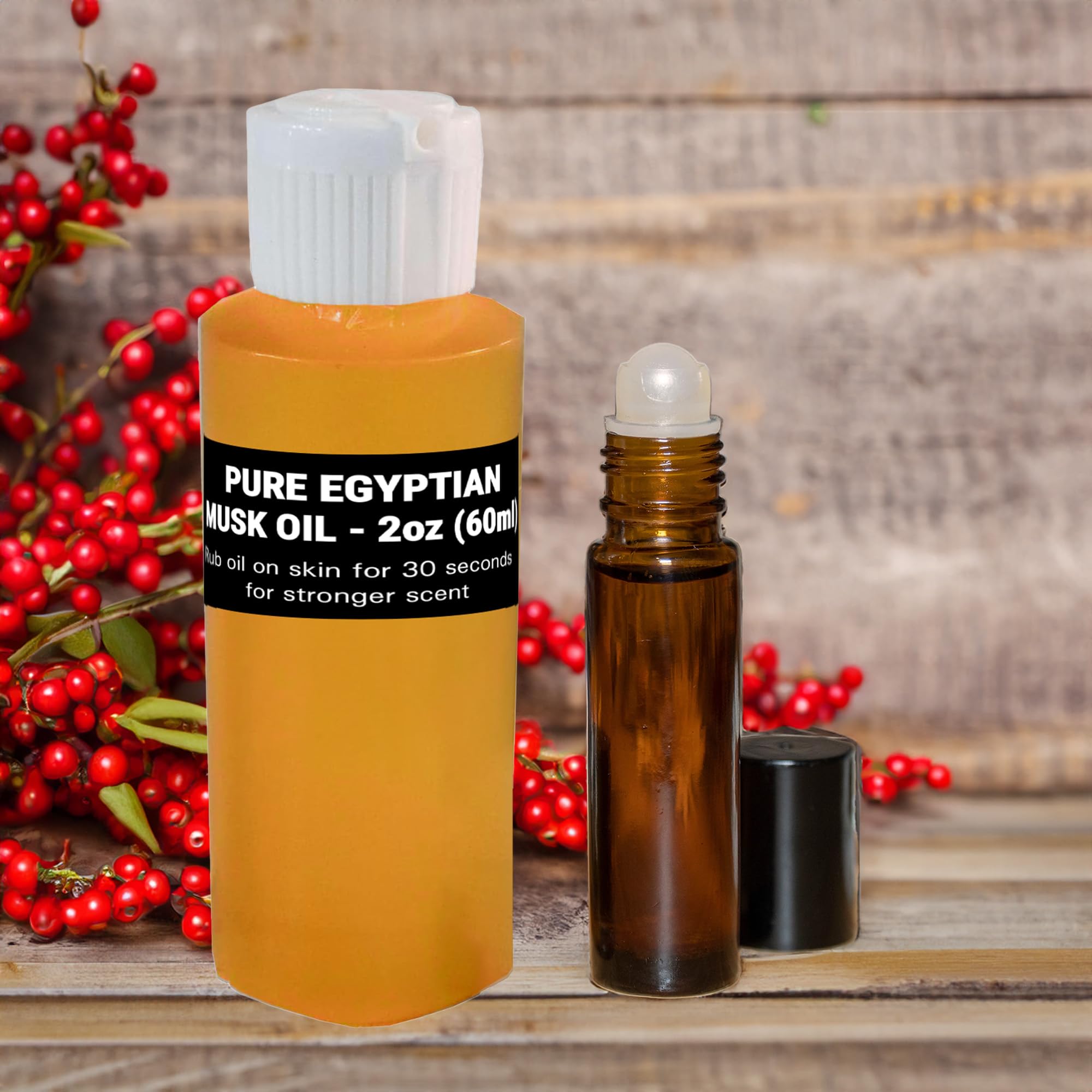 Aromazen Egyptian Musk Oil Roll-On — Unisex 10ml Amber Glass Fragrance