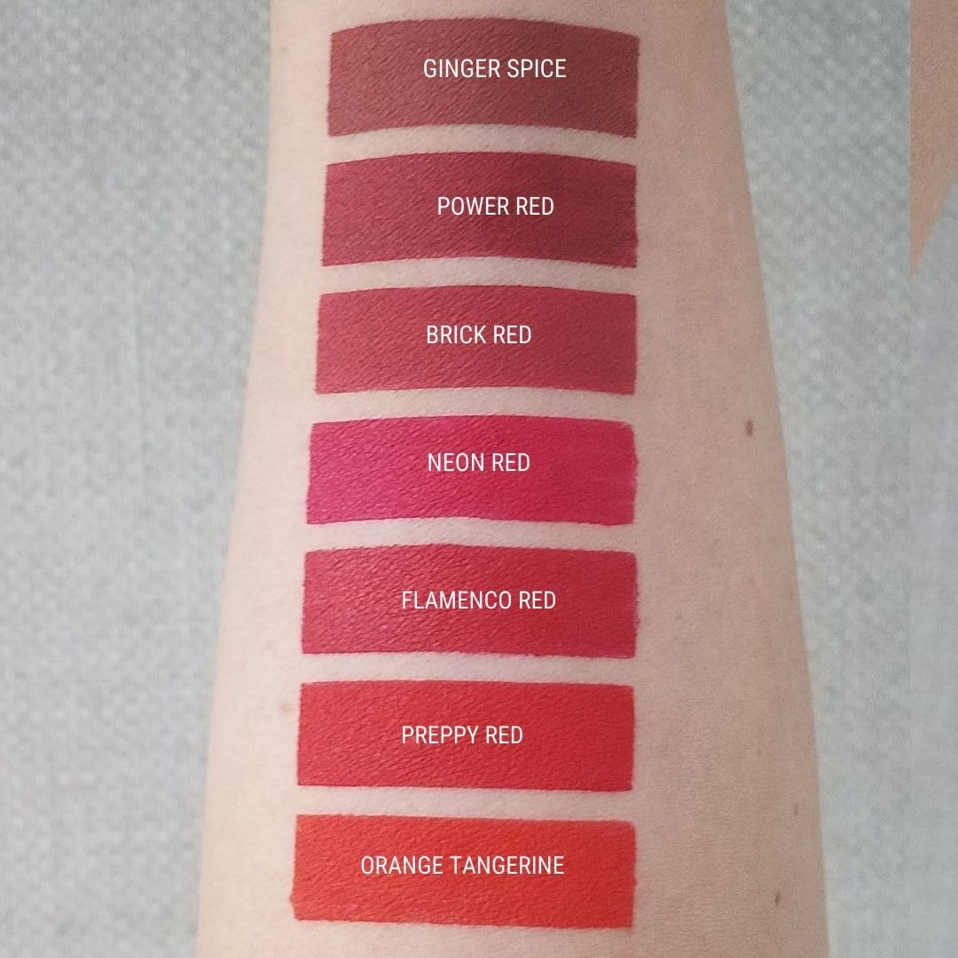 Aromi Flamenco Red Matte Liquid Lipstick – True Red, Vegan & Long-Lasting