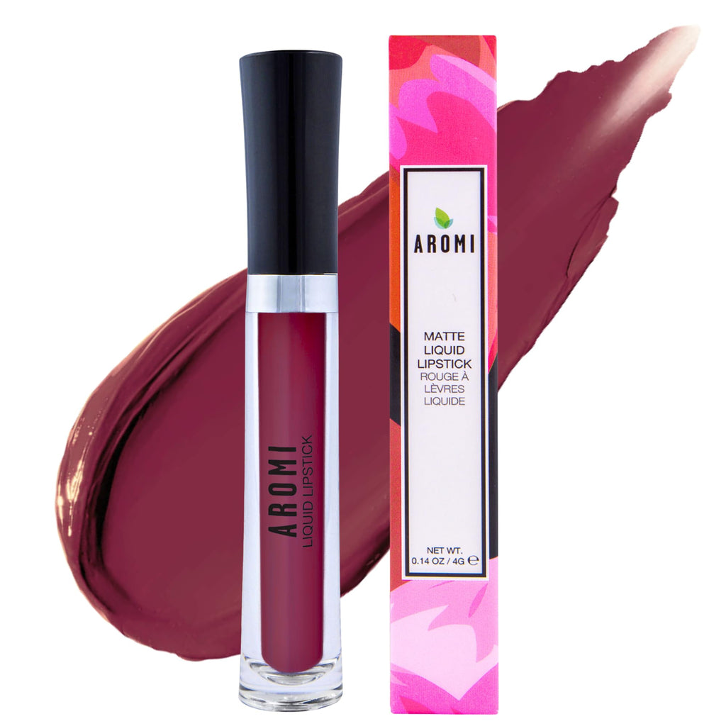 Aromi Matte Liquid Lipstick | Red Dahlia – Long-Lasting Maroon with Blue Undertones