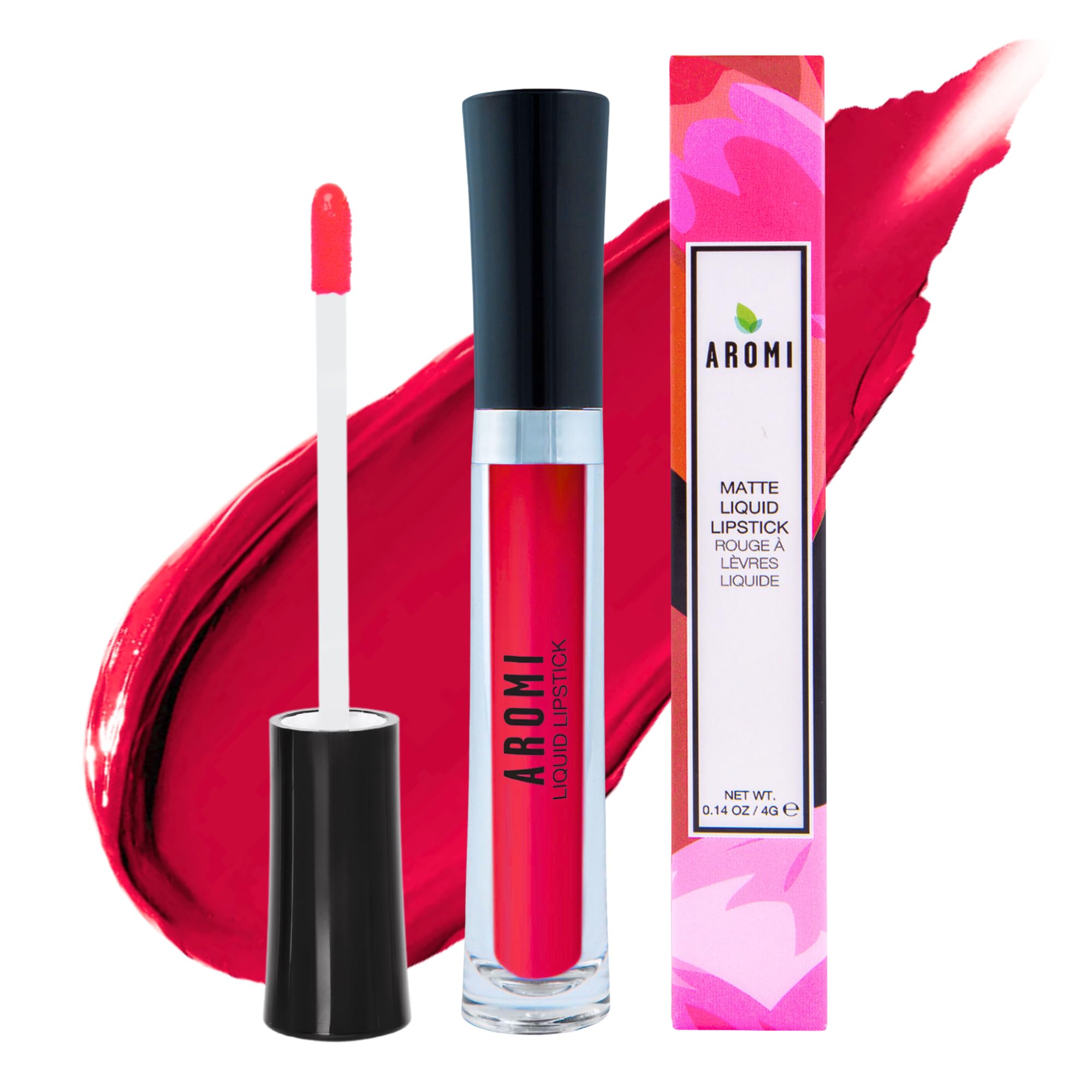 Aromi Flamenco Red Matte Liquid Lipstick – True Red, Vegan & Long-Lasting