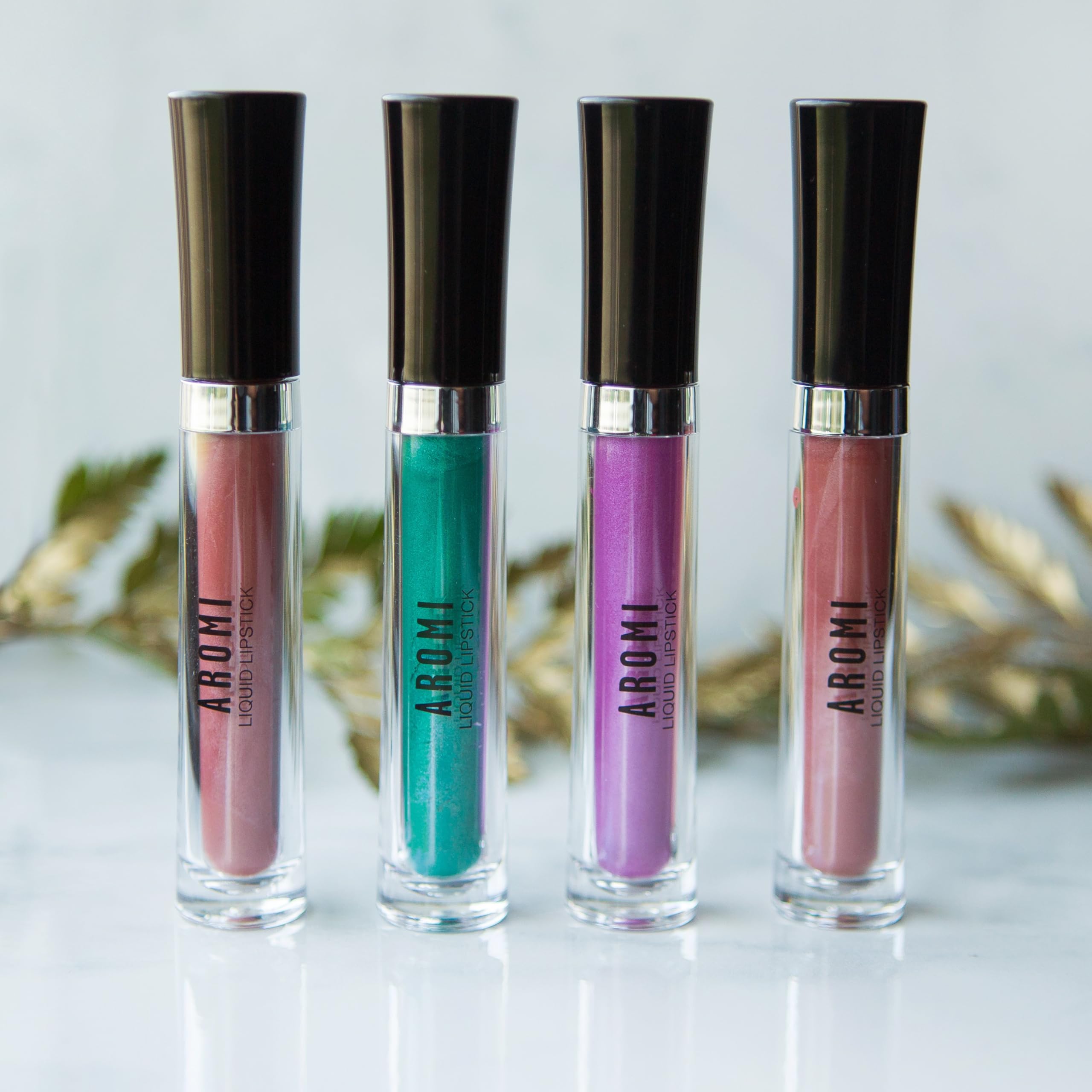Aromi Green Metallic Liquid Lipstick | Mermaid Tail – Vegan, Cruelty-Free, Long-Lasting, Handmade