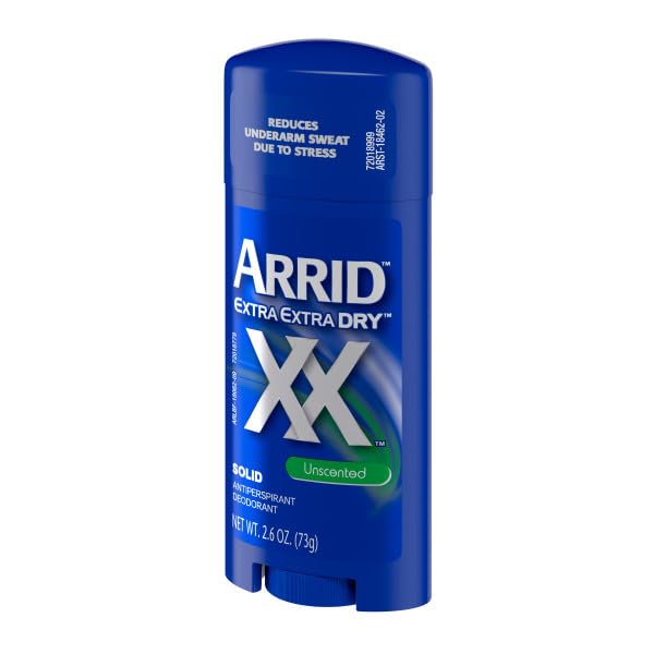 Arrid XX Extra Extra Dry Solid Antiperspirant – Unscented, 2.6 oz, Pack of 12