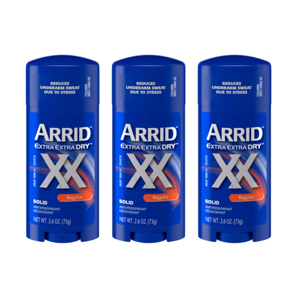 ARRID XX Anti-Perspirant Deodorant Solid Regular 2.6 oz — Pack of 3