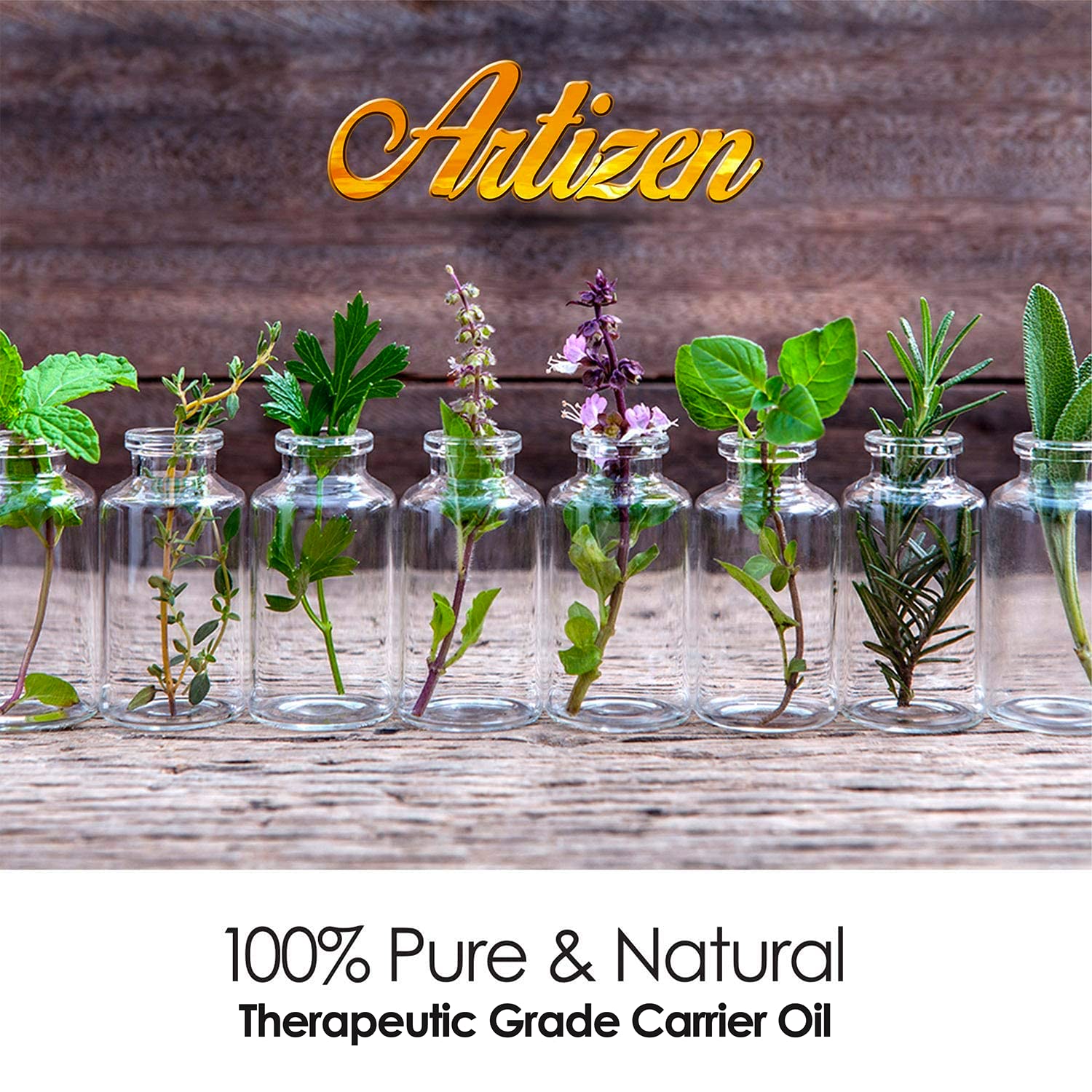 Artizen 100% Pure Jojoba Oil - 4 oz Cold-Pressed Moisturizer for Hair, Skin and Face
