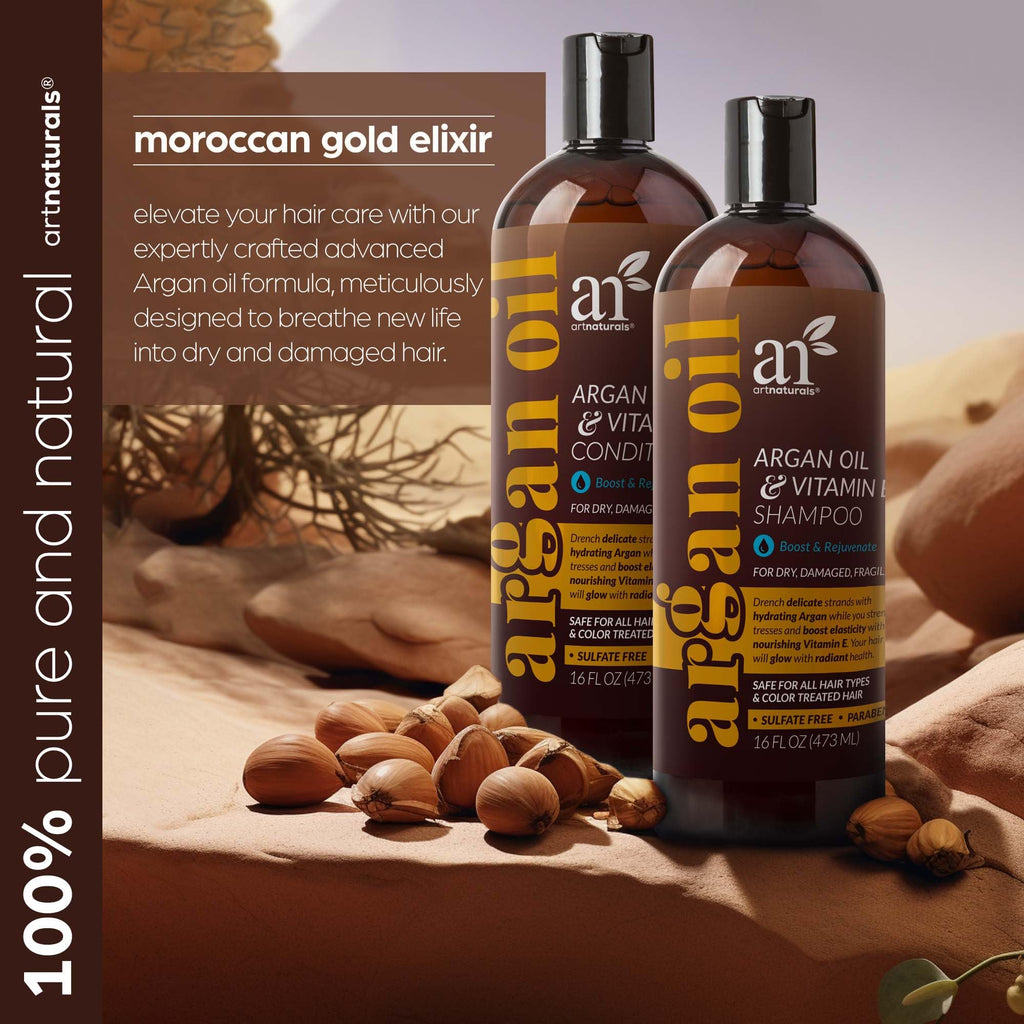 artnaturals Moroccan Argan Oil Hair Loss Shampoo & Conditioner Set – 2 x 16 oz