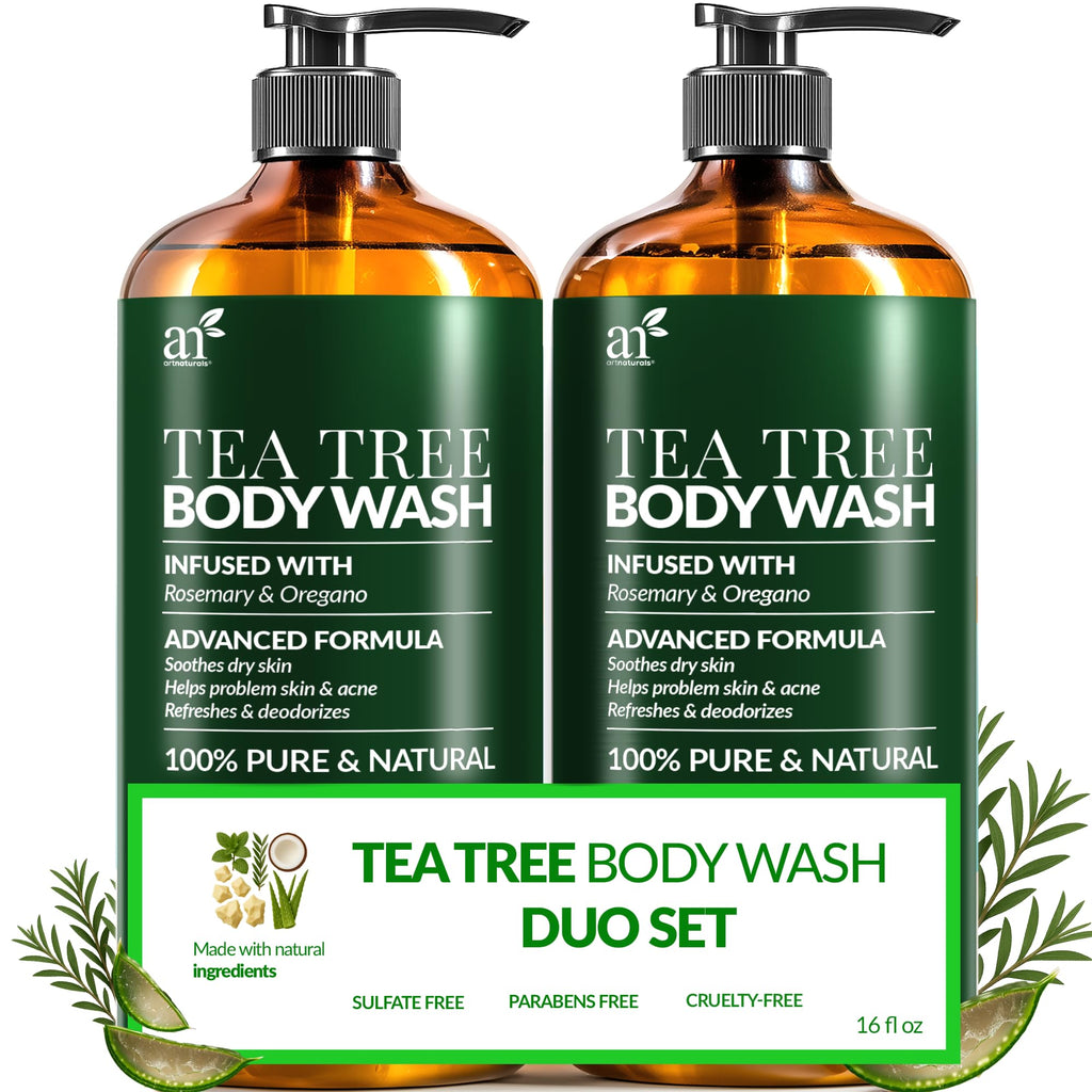 Artnaturals Antibacterial Tea Tree Oil Body Wash – Extra Strength 2-Pack