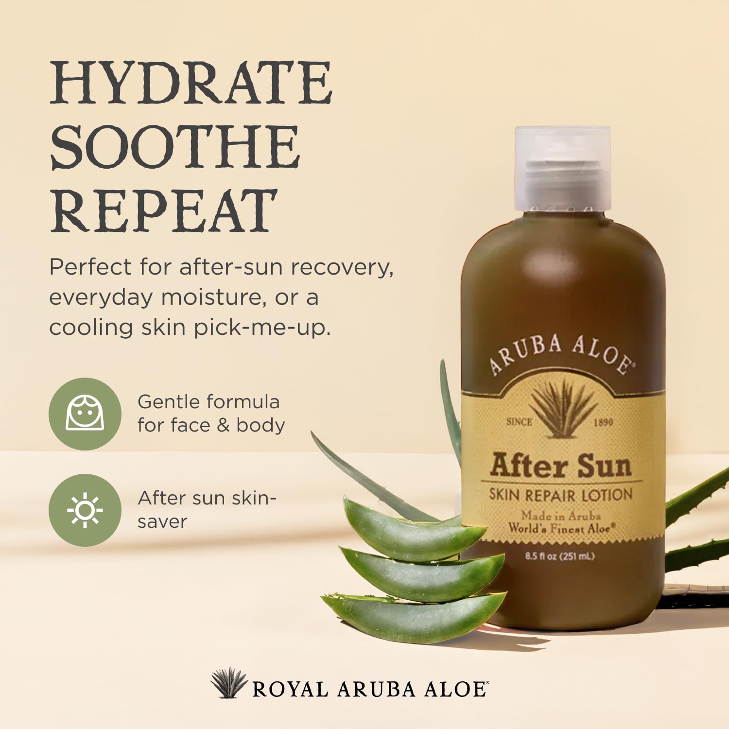 Aruba Aloe After-Sun Skin Repair Lotion – Hydrating & Soothing (2 oz Tube)