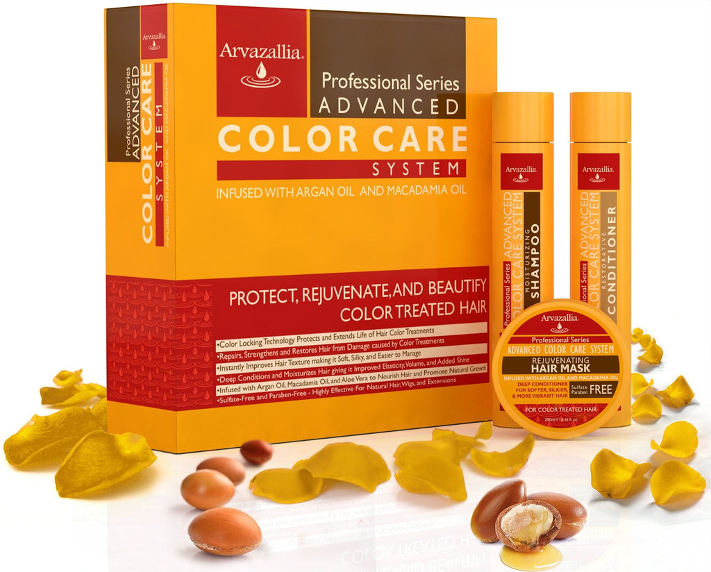 Arvazallia Advanced Color Care Shampoo & Conditioner Set with Argan & Macadamia Oils – Sulfate Free