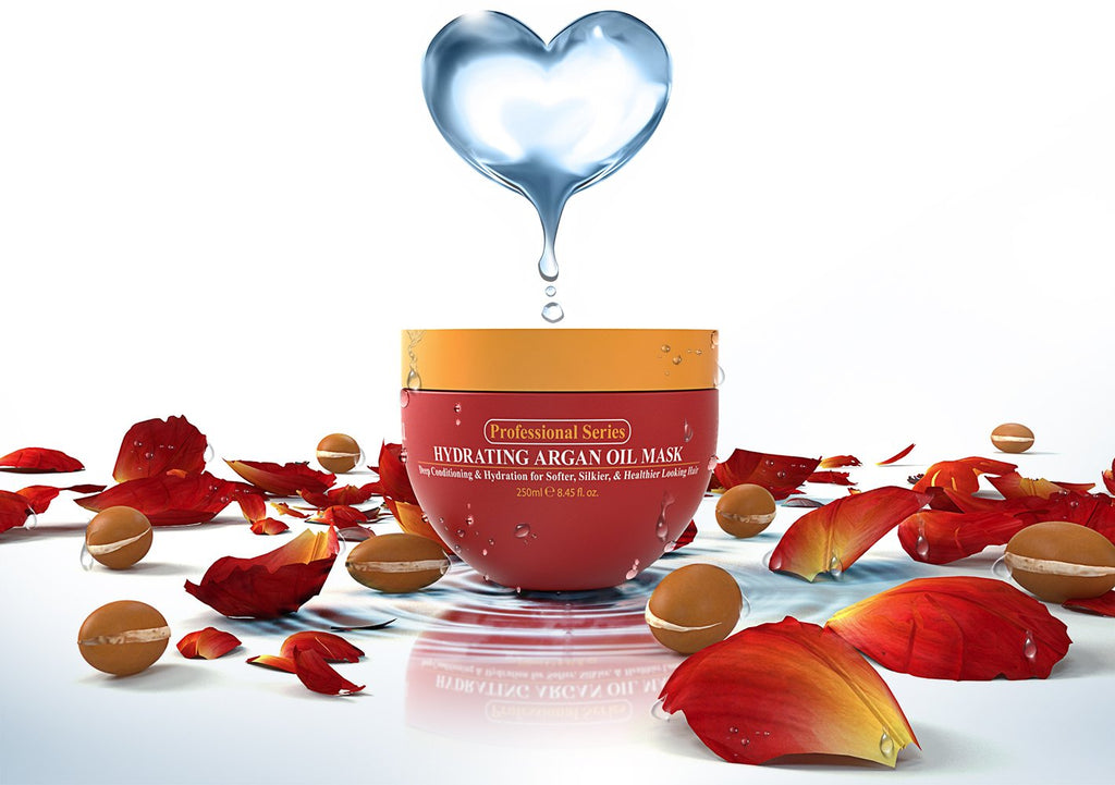 Arvazallia Hydrating Argan Oil Hair Mask & Deep Conditioner – For Dry or Damaged Hair (8.45 oz Jar)