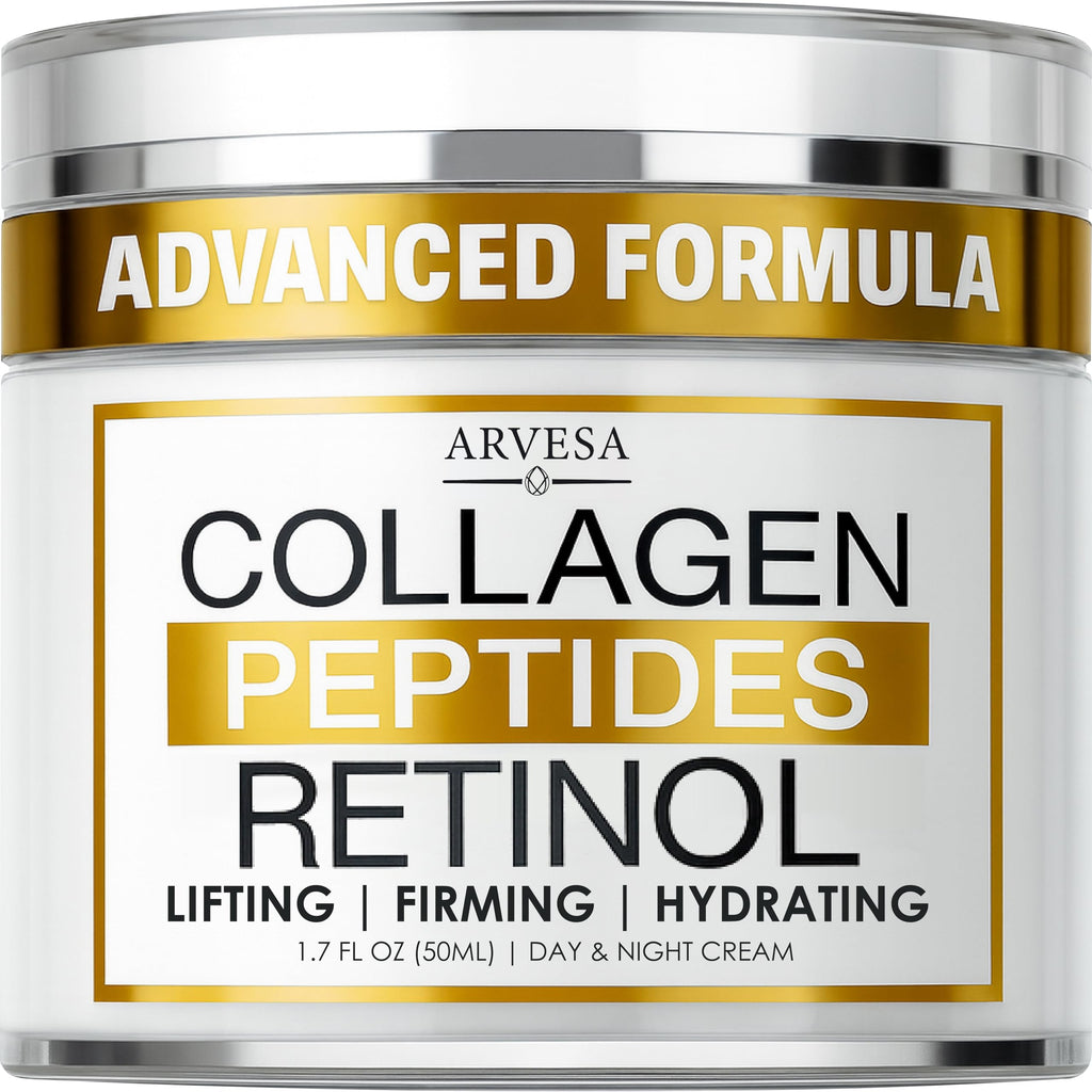 Arvesa Retinol Cream with Collagen Peptides – Day & Night Anti-Aging Moisturizer