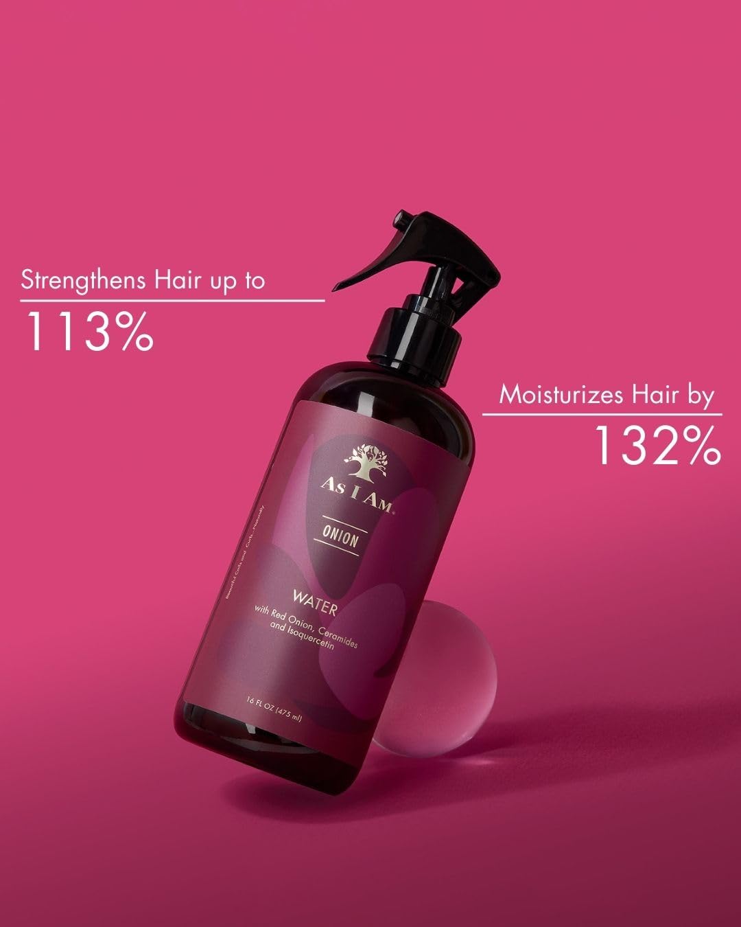 As I Am Onion Water – 16 oz with Red Onion, Ceramides & Isoquercetin for Healthy Hair Growth