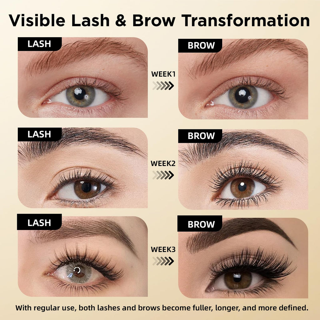 ASAMO Eyelash & Eyebrow Growth Serum – 2-in-1 Lash & Brow Enhancer, 3ml | Vegan & Cruelty-Free