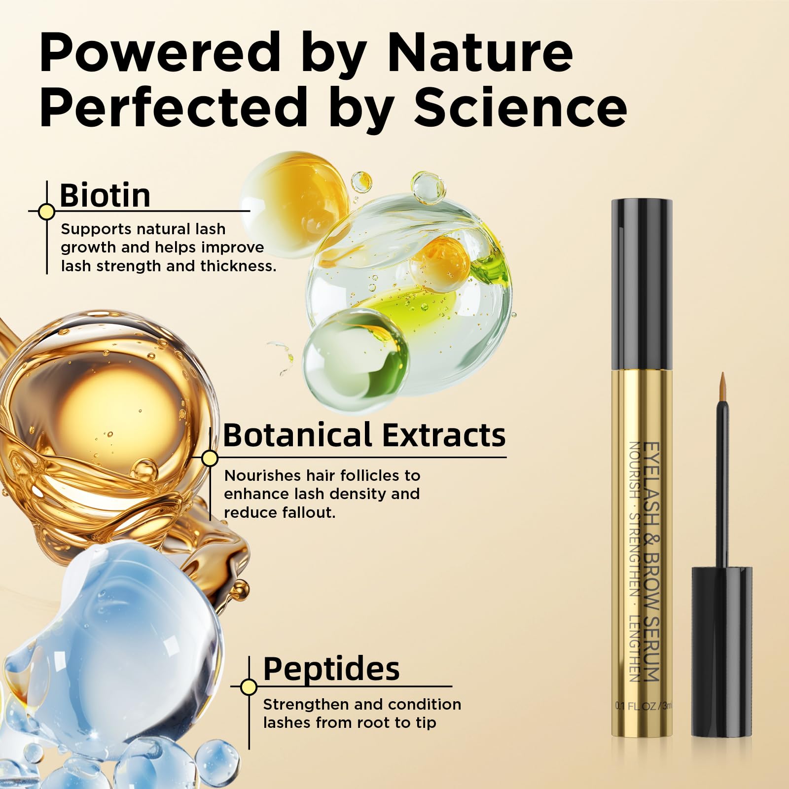 ASAMO Eyelash & Eyebrow Growth Serum – 2-in-1 Lash & Brow Enhancer, 3ml | Vegan & Cruelty-Free