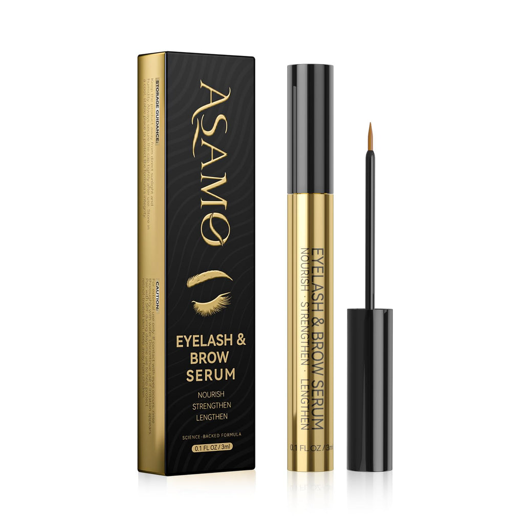 ASAMO Eyelash & Eyebrow Growth Serum – 2-in-1 Lash & Brow Enhancer, 3ml | Vegan & Cruelty-Free