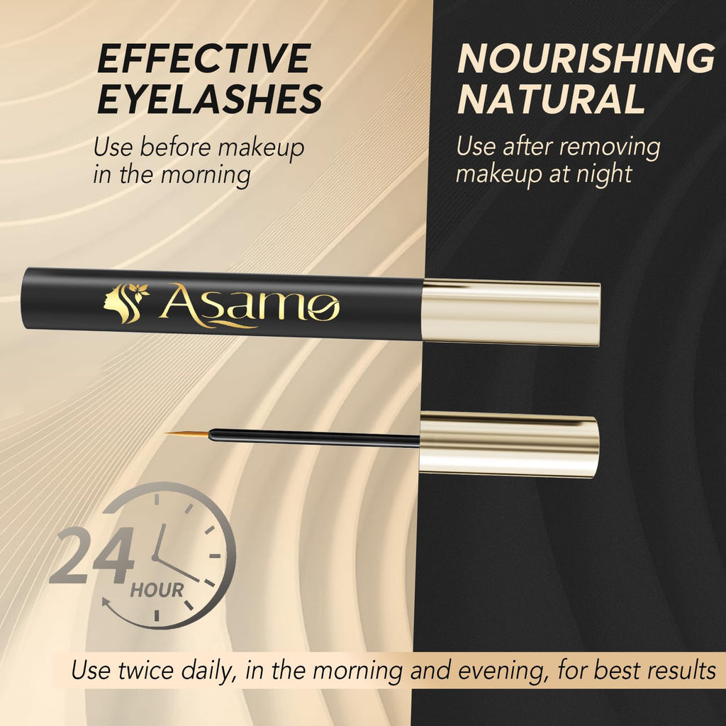ASAMO Eyelash Growth Serum – 15 Plant Extracts for Longer Lashes