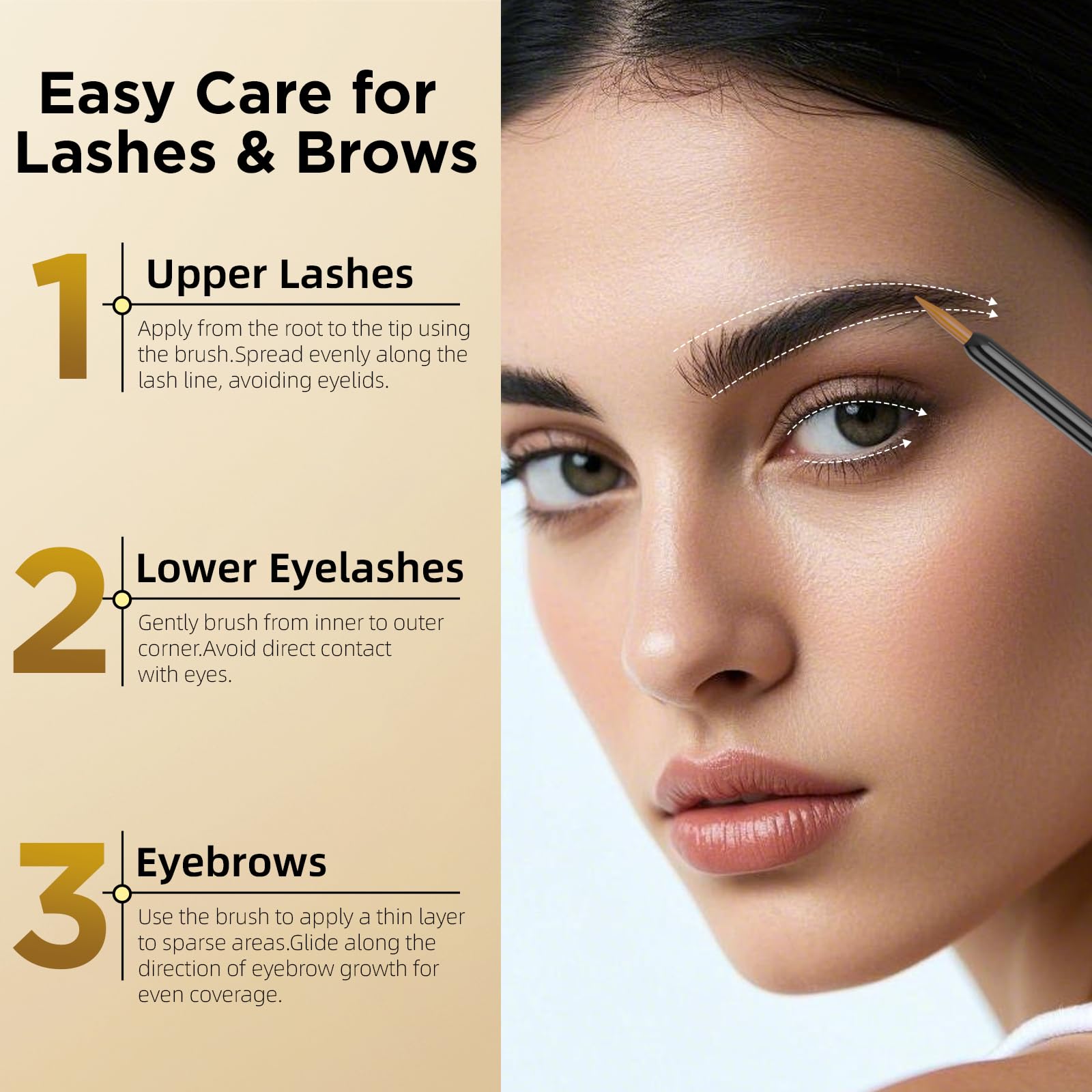 ASAMO Eyelash & Eyebrow Growth Serum – 2-in-1 Lash & Brow Enhancer, 3ml | Vegan & Cruelty-Free