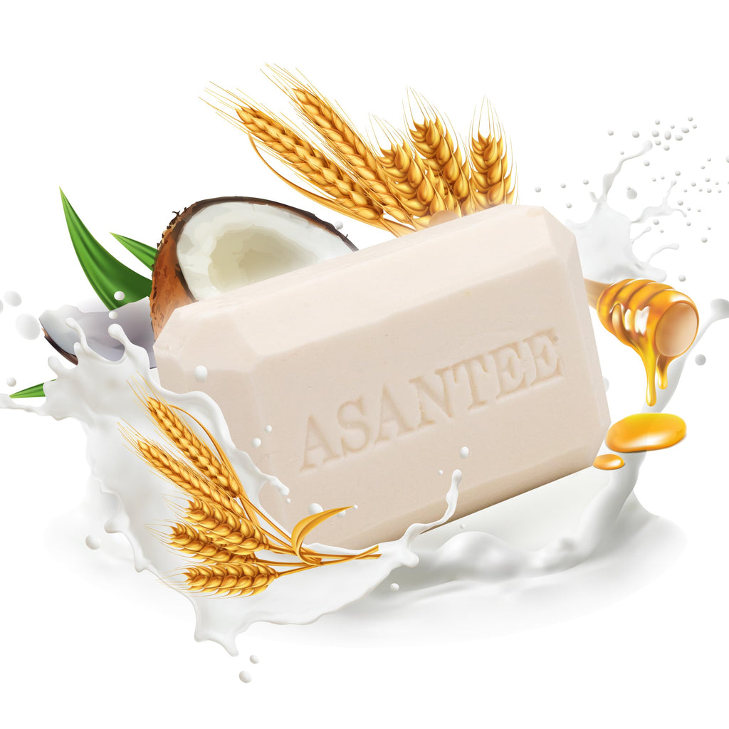 ASANTEE Rice Milk Soap with Collagen & Honey – Luxurious 6-Pack for Soft, Clear, Radiant Skin