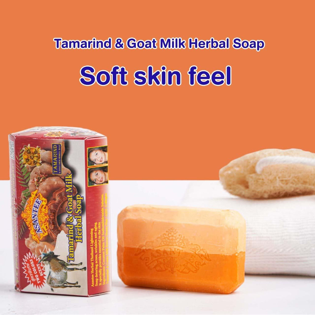 ASANTEE Tamarind & Goat Milk Herbal Soap 125 g – 6 Pack