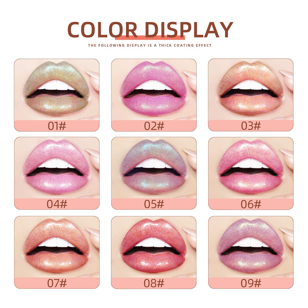 Aseawave Lip Gloss Set – 9 Shimmer Colors for Teens & Women | Long-Lasting, Moisturizing Gloss