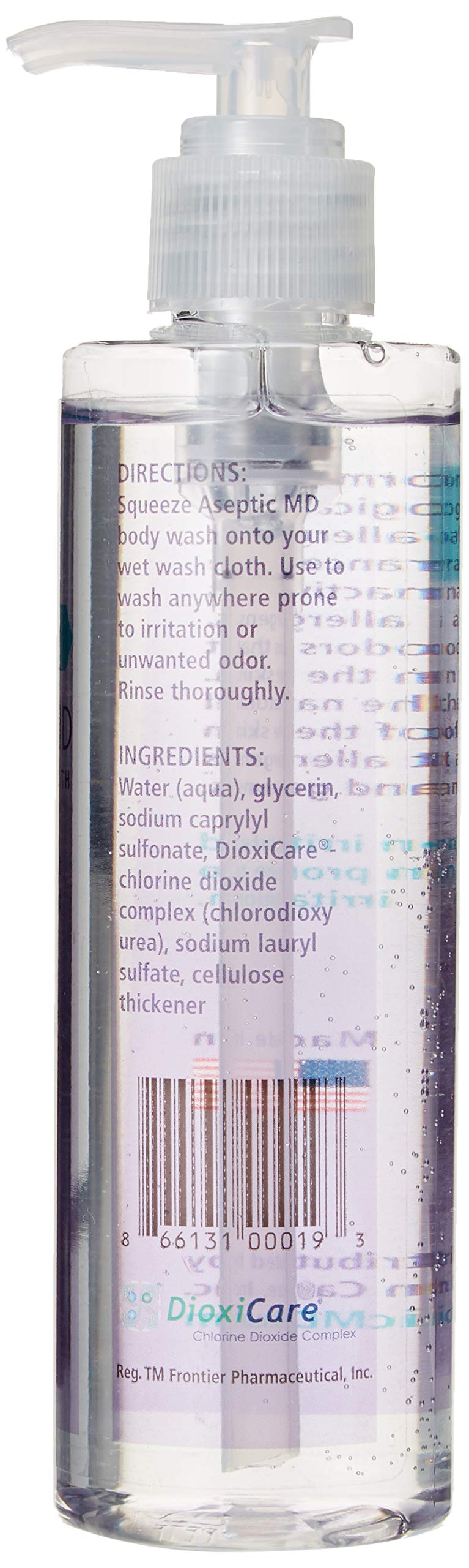 Aseptic MD Body Wash | Gentle, Fragrance-Free Chlorine Dioxide Complex for All Skin Types | 8 oz
