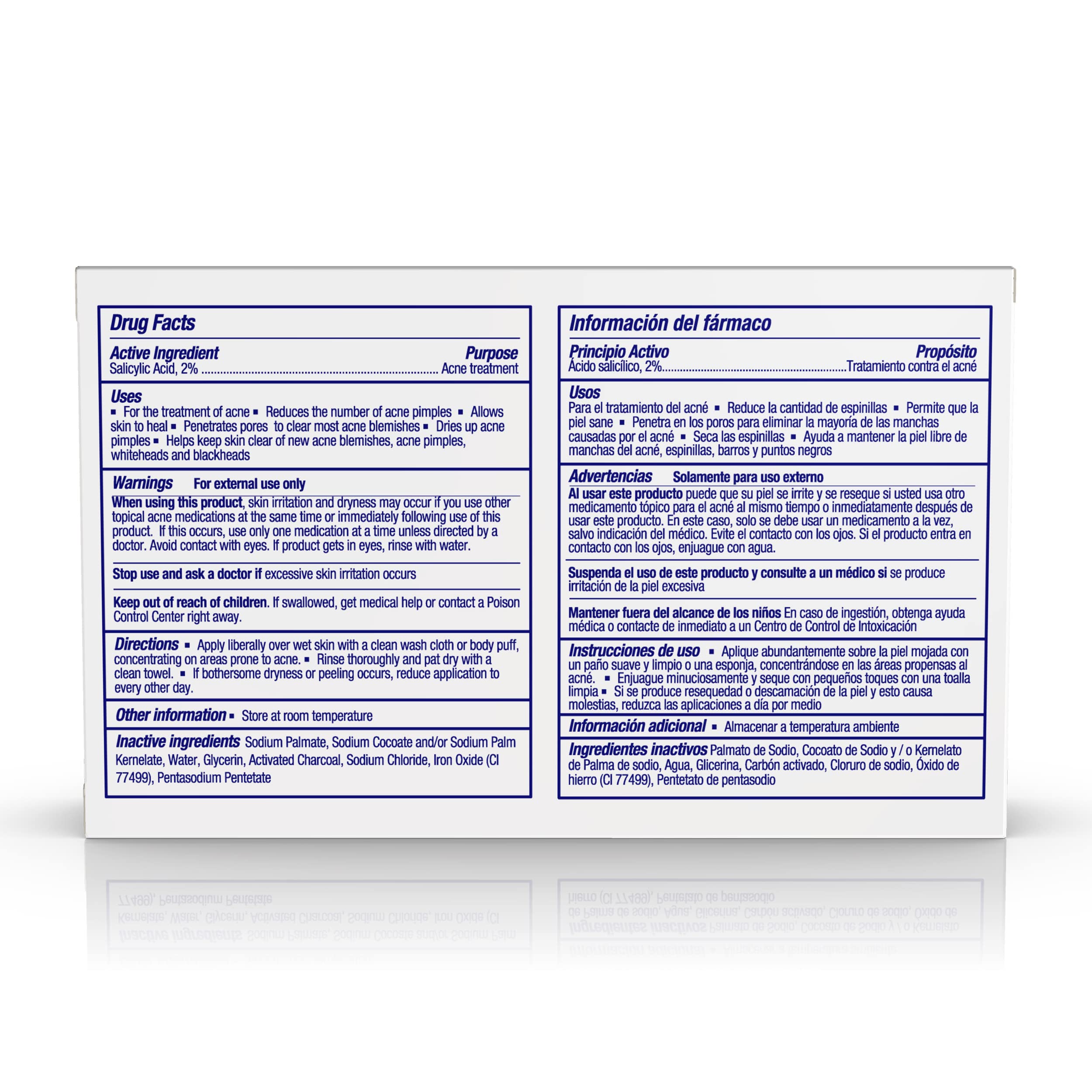 Asepxia Salicylic Acid & Activated Charcoal Bar Soap – Acne Treatment, Deep Cleansing Facial Cleanser, 4 Oz, 5-Pack