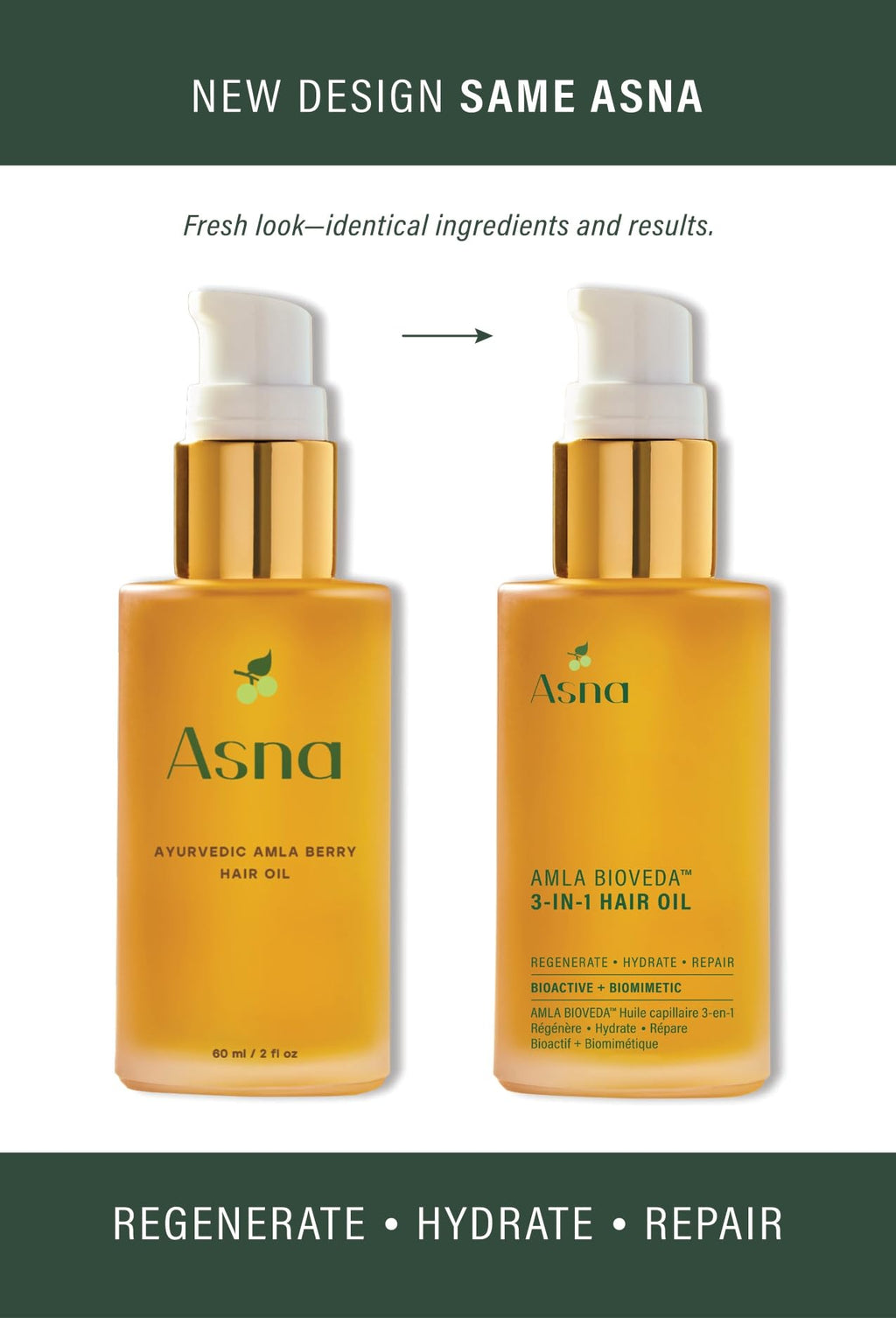 Asna Amla BioVeda 3-in-1 Hair Oil – Organic Hair & Scalp Serum with Bond Complex