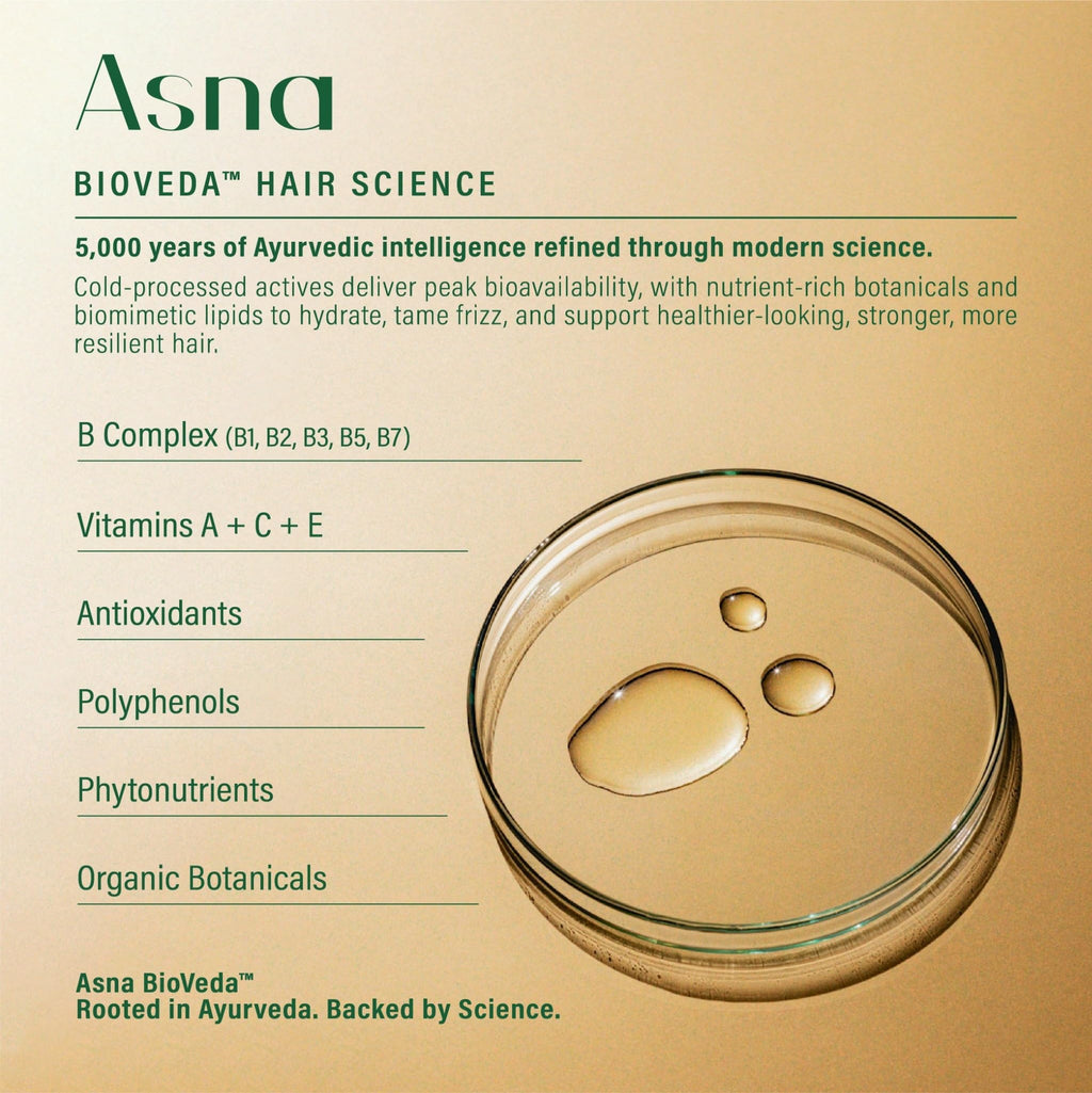 Asna Amla BioVeda 3-in-1 Hair Oil – Organic Hair & Scalp Serum with Bond Complex