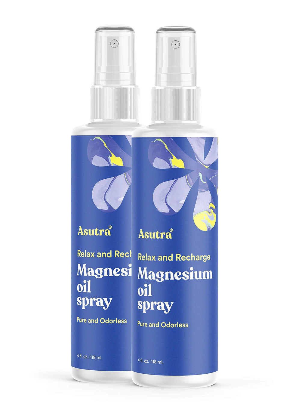 ASUTRA Magnesium Oil Spray (Pack of 2) – Rapid Absorption, Odorless, Non-Greasy