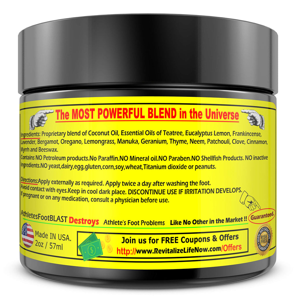 AthletesFootBLAST Plant-Based Foot Cream | Extra Strength Relief Balm