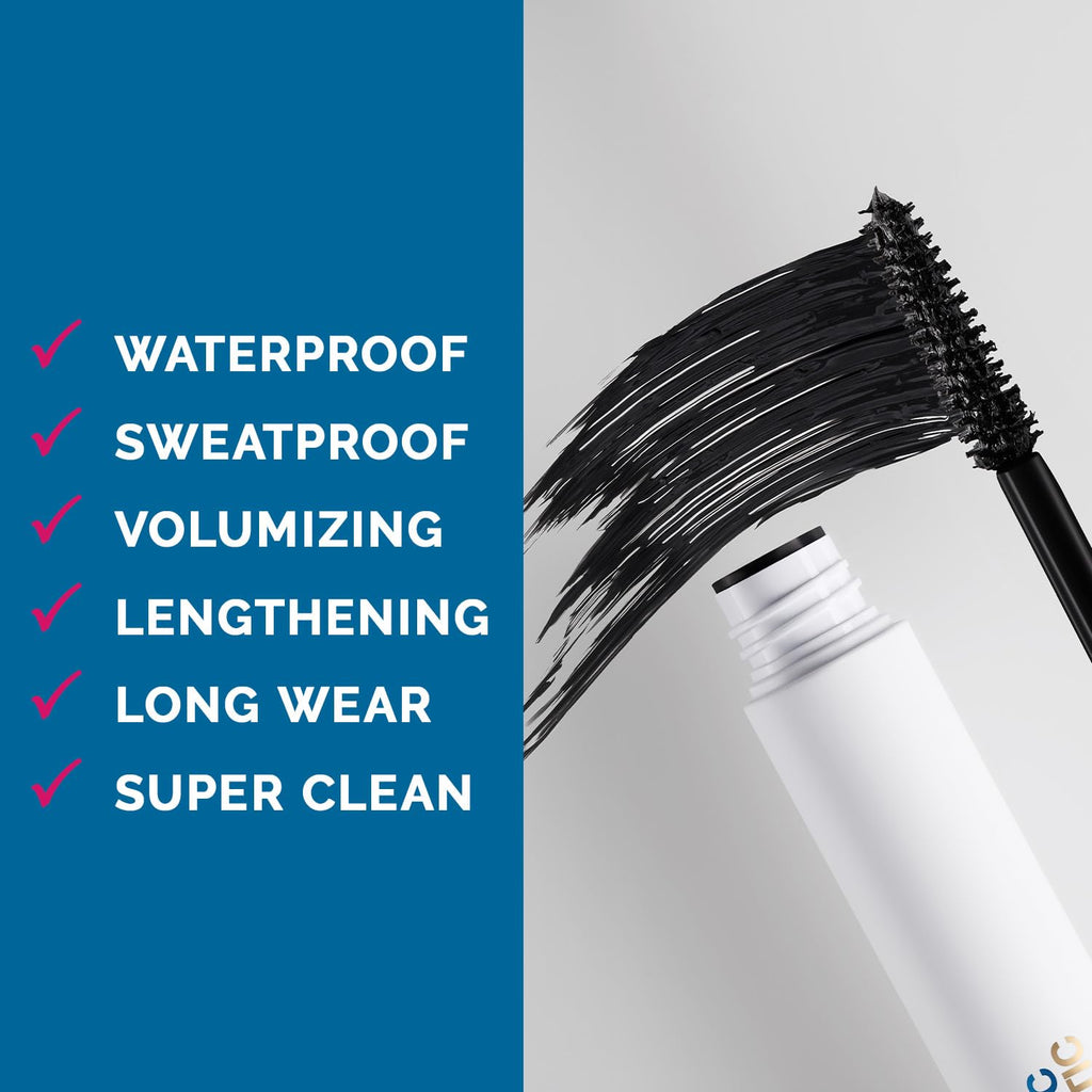 ATHLETIC COSMETIC The G.O.A.T. Waterproof Mascara – Sweatproof, Long-Wear, Vegan, Peptide-Enhanced