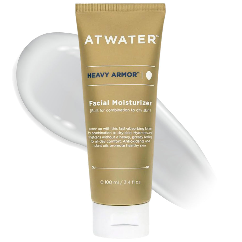 ATWATER Heavy Armor Men's Facial Moisturizer | Intensive Hydration & Anti-Aging Formula with Niacinamide & Shea Butter – 3.4 oz